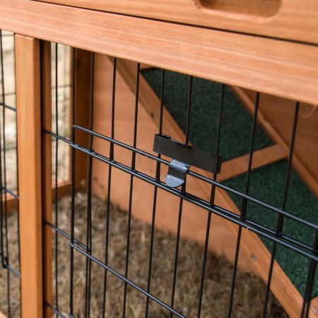 Double Storey Flat Roof Pet Hutch Coop House LA VITA