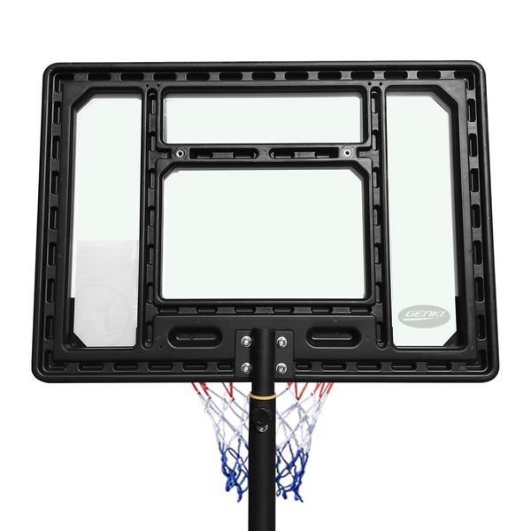 Genki Adjustable 1.55m-2.1m Portable Kids Basketball Hoop System Stand w/Cover