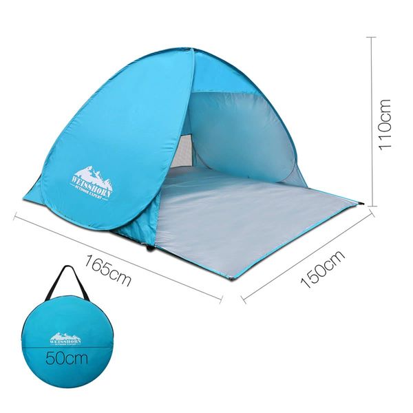 Weisshorn Pop Up Camping Tent Beach Hiking Sun Shade Shelter Fishing 3 Person