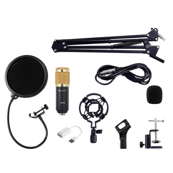 BM800 Condenser Microphone Kit Pop Filter Studio Set