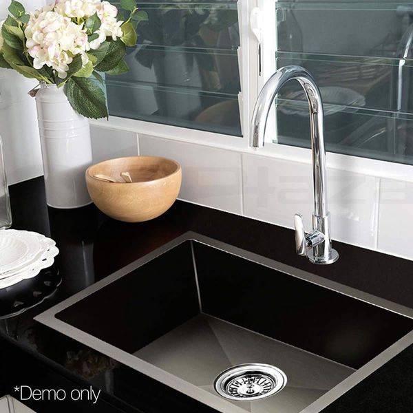 ▅☞▃ěωΩΨ30cm³  360° x 45cm Stainless Steel Kitchen Sink Under/Top/Flush Mount Black