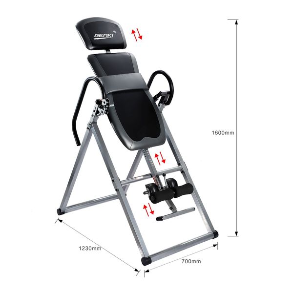 Genki Inversion Table Folding Gravity 4 Position Safety Spin