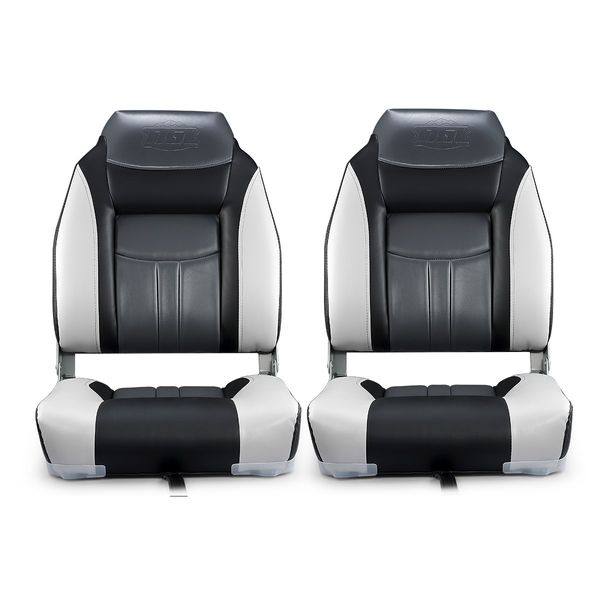 OGL 2 x All-weather Folding Marine Fishing Boat Seats Swivel Chairs