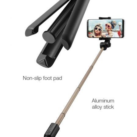 3 in 1 Bluetooth Monopod Tripod Selfie Stick Remote 360 degree Rotation iOS Android