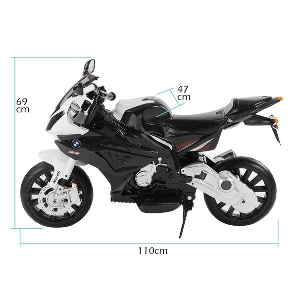 BMW Motorbike Kids Motorcycle Electric Ride on Toy Car w/Anti-slip Tyres -Black