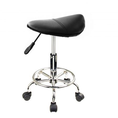 4X Swivel Salon Barber Stool Chair Saddle Type BLACK