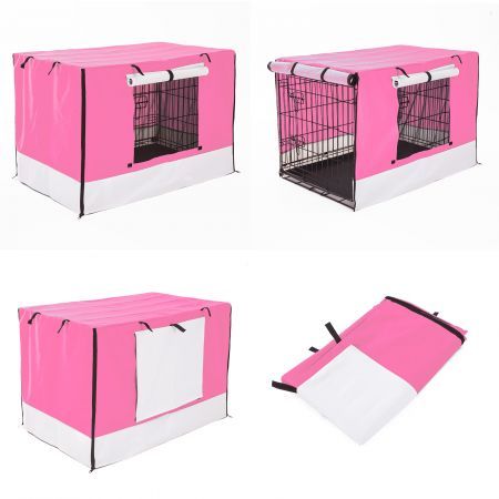 Cage Cover Enclosure for Wire Dog Cage Crate 48 inches PINK