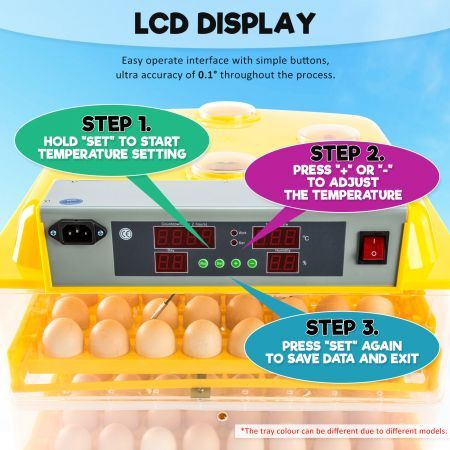 Eggs Digital Hatch Incubator Chicken Quail 120 Eggs Tray