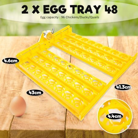 Eggs Digital Hatch Incubator Chicken Quail 96 Eggs Tray