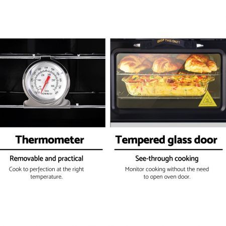 Devanti Portable Gas Oven LPG Silver