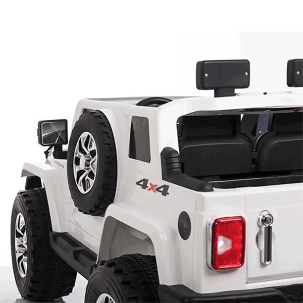 Kids Ride on Jeep Truck Off Road Car 12V Remote Electric Children Toy - White