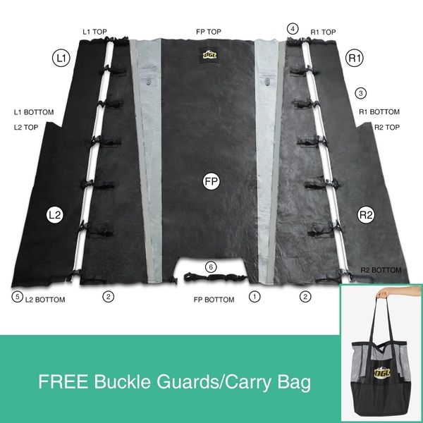 Caravan Front Cover Waterproof Towing Window Protection Universal w/Carry Bag - 216 x 192cm