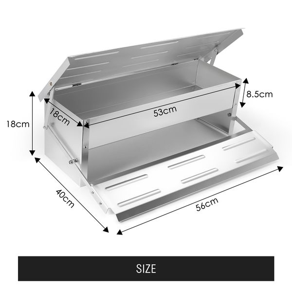 Auto Chicken Feeder Automatic Rat Proof Poultry Treadle Chook Feeding Trough Aluminium 8.2L