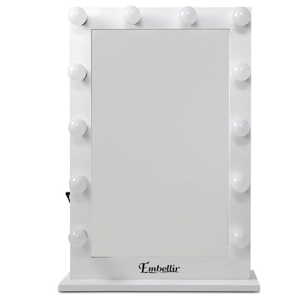 Makeup Mirror Frame with LED Lights 65x60cm - White