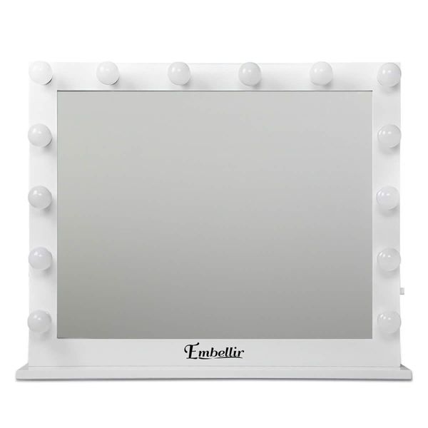 Makeup Mirror Frame with LED Lights 65x80cm - White