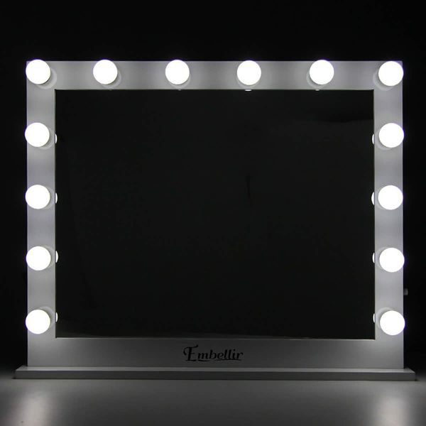 Makeup Mirror Frame with LED Lights 65x80cm - White