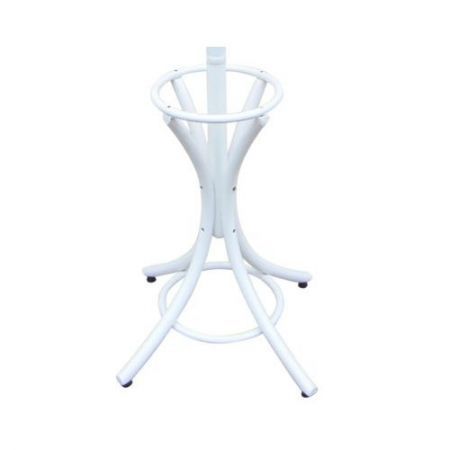 Coat Stand with 12 Hooks - Tree Style with Base Ring for Umbrellas - White