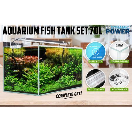 Aquarium Starfire Glass Aquarium Fish Tank 70L