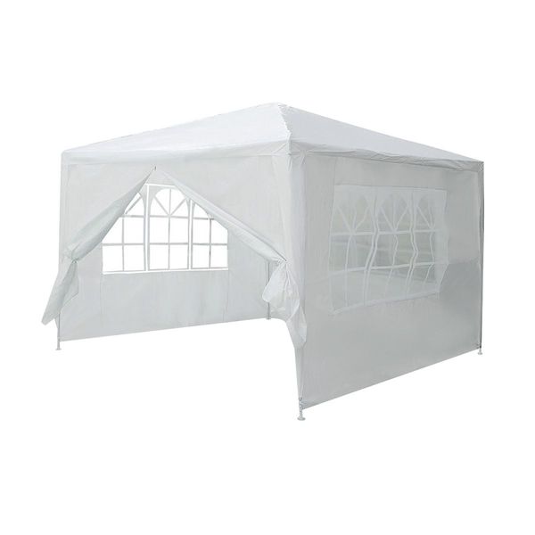 OGL 3x3m Outdoor Canopy Gazebo Party Wedding Tent Waterproof Marquee w/3 Sidewalls and 1 Door