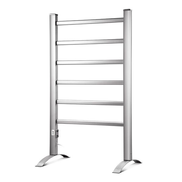 Maxkon 6 Bars Heated Towel Rail Warmer Electric Freestanding Bathroom Drying Rack