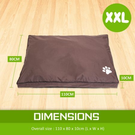 Pet Dog Cat Bed Mattress Sofa Cushion XXL BROWN