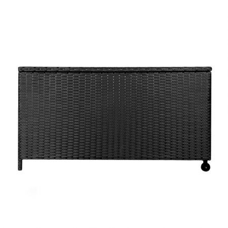 Wicker Outdoor Storage Box with 320 Litres of Storage Space - Black