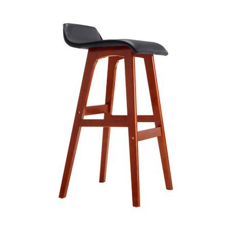 Artiss 2x Bar Stools Wooden Stool Black