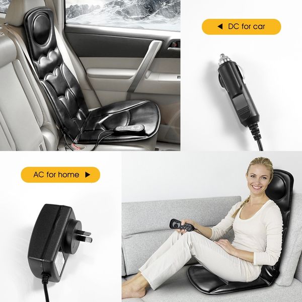 10 Motor Vibration Massage Chair Pad Cushion w/heat for Home Office Car