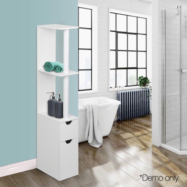 Artiss Bathroom Cabinet Storage 118cm Shelf White