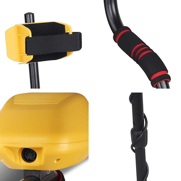 LCD Screen Metal Detector with Headphones - Yellow