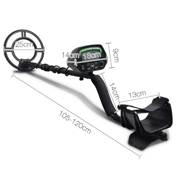 LCD Screen Metal Detector with Headphones - Black