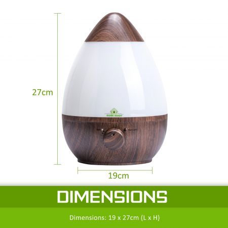 Air Humidifier Ultrasonic Cool Diffuser 2.3L DARK BROWN