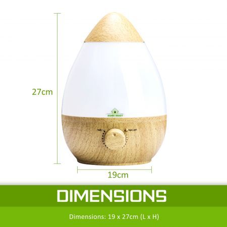 Air Humidifier Ultrasonic Cool Diffuser 2.3L LIGHT BROWN