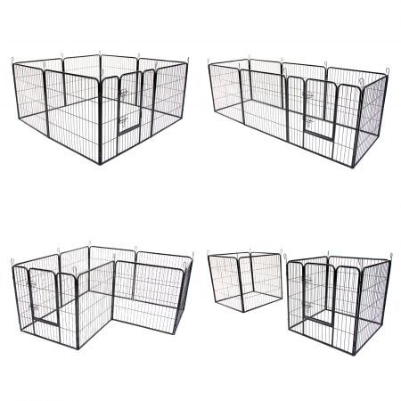 Pet Playpen Heavy Duty Foldable Dog Cage 8 Panel 32 inches with Cover