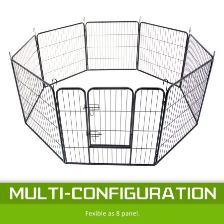 Pet Playpen Heavy Duty Foldable Dog Cage 8 Panel 32 inches with Cover