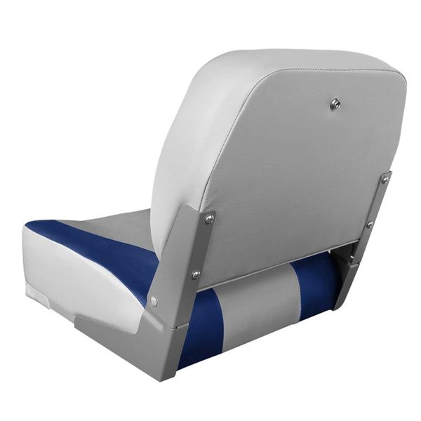 Set of 2 Swivel Folding Boat Seats - Grey Blue