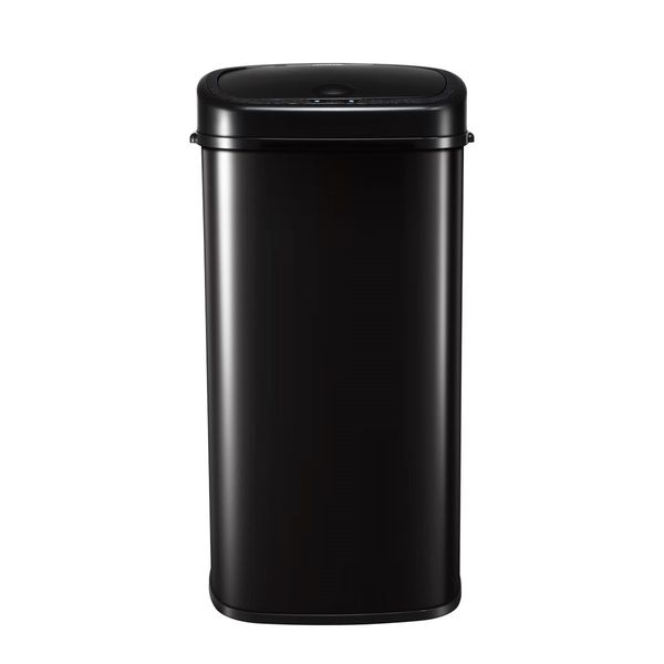 68L Motion Sensor Bin Automatic Touchless Stainless Steel Kitchen Waste Rubbish Trash Can - Black