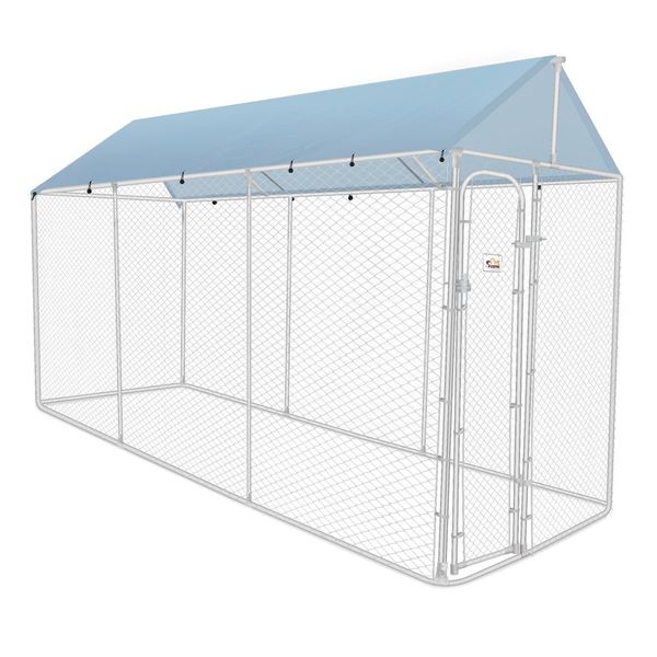 Dog Run Kennel Pet Enclosure Puppy Fence Cage Playpen 4.6x1.5x2.3m 