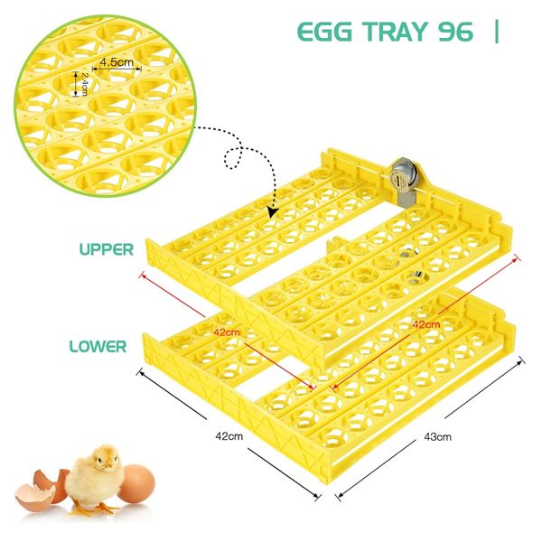 96 Egg Incubator Digital Fully Automatic Turning Hatching Chicken Duck Poultry Egg Turner Hatcher