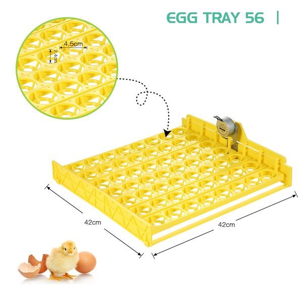 56 Egg Incubator Digital Fully Automatic Turning Hatching Chicken Duck Poultry Egg Turner Hatcher