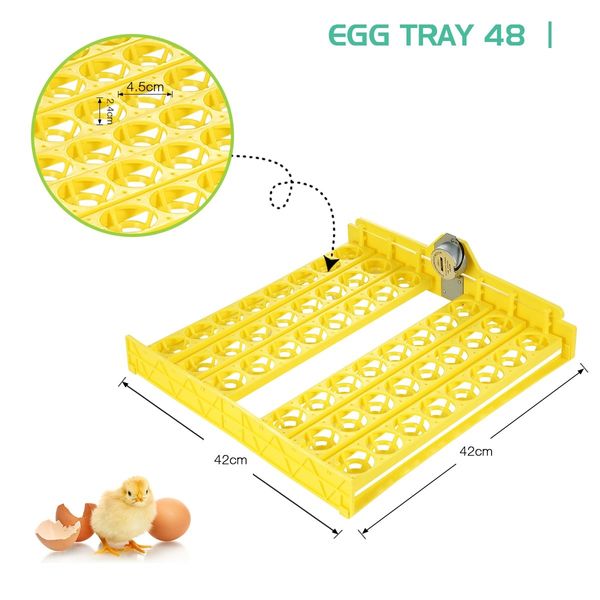 48 Egg Incubator Fully Automatic Turning Chicken Duck Poultry Egg Turner Hatcher