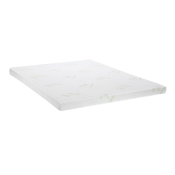 Double Size Cool Gel Memory Foam Mattress Topper 10cm Underlay Bamboo Cover