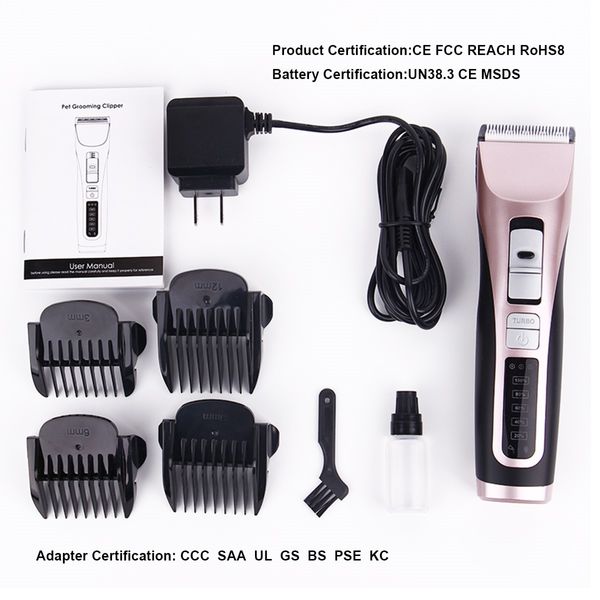 Pet Hair Clipper Electric Dog Shaver Cat Trimmer Animal Grooming Kit 3 Speeds