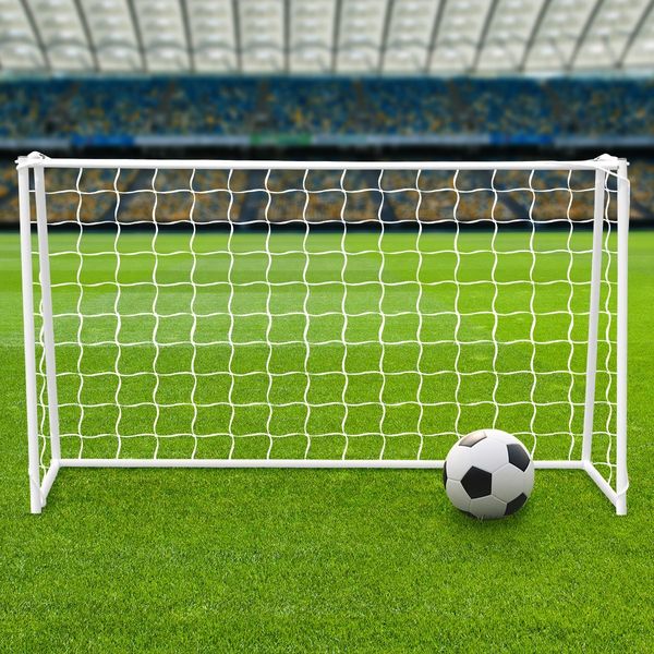 180CM Metal Soccer Goal Portable Football Net Frame Backyard Park Training Set