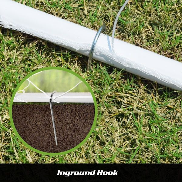 180CM Metal Soccer Goal Portable Football Net Frame Backyard Park Training Set