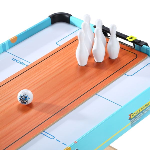 4-in-1 Multi Games Table Hockey Curling Bowling Table Tennis Children Kids Toy Gift Family Sport