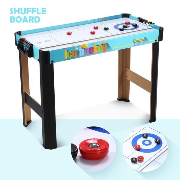 4-in-1 Multi Games Table Hockey Curling Bowling Table Tennis Children Kids Toy Gift Family Sport