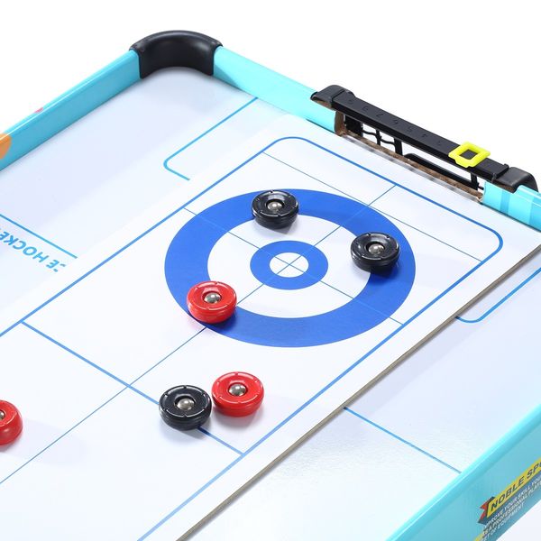 4-in-1 Multi Games Table Hockey Curling Bowling Table Tennis Children Kids Toy Gift Family Sport