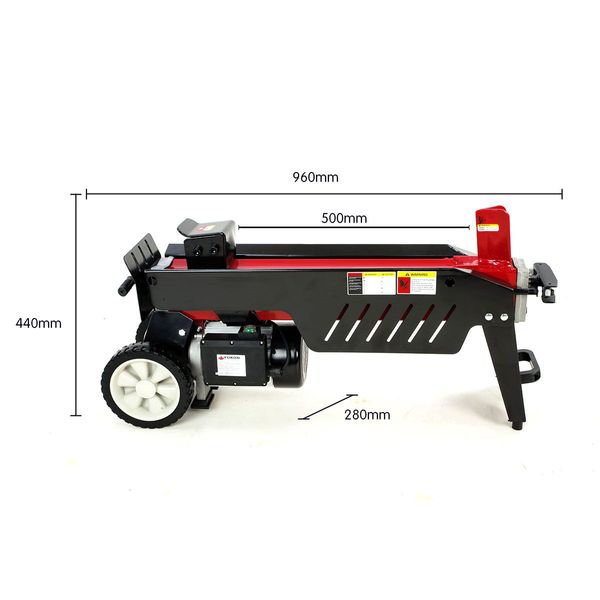 Yukon 7 Ton Electric Log Splitter with Side Protectors Axe Wood Cutter