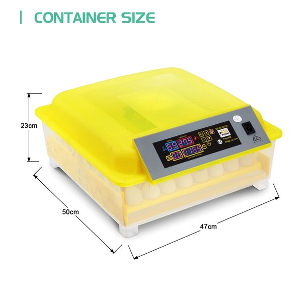 56 Egg Incubator Digital Fully Automatic Turning Hatching Chicken Duck Poultry Egg Turner Hatcher